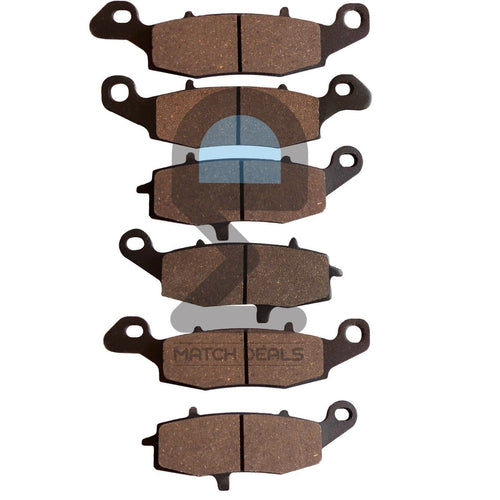 FRONT REAR BRAKE PADS FOR KAWASAKI VULCAN 1600 NOMAD VN1600 2005-2008